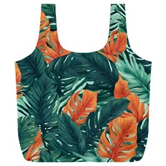 Green Tropical Leaves Full Print Recycle Bag (xxxl)