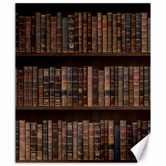 Old Bookshelf Orderly Antique Books Canvas 20  X 24  by Cendanart