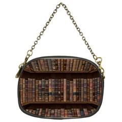 Old Bookshelf Orderly Antique Books Chain Purse (two Sides) by Cendanart