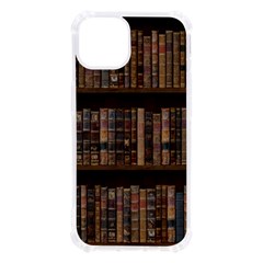 Old Bookshelf Orderly Antique Books Iphone 13 Tpu Uv Print Case by Cendanart