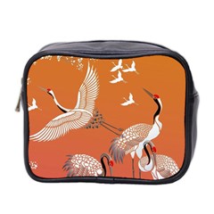 Japanese Crane Painting Of Birds Mini Toiletries Bag (two Sides)