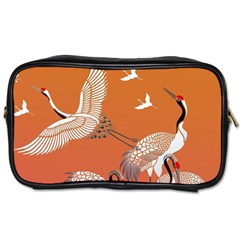 Japanese Crane Painting Of Birds Toiletries Bag (one Side) by Cendanart