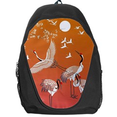 Japanese Crane Painting Of Birds Backpack Bag by Cendanart