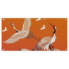 Japanese Crane Painting Of Birds Banner And Sign 8  X 4  by Cendanart