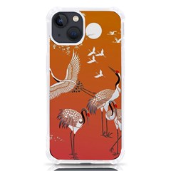 Japanese Crane Painting Of Birds Iphone 13 Tpu Uv Print Case by Cendanart