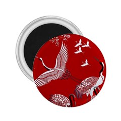 Japanese Crane Bird Art 2 25  Magnets by Cendanart