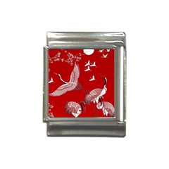 Japanese Crane Bird Art Italian Charm (13mm) by Cendanart