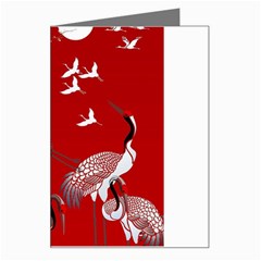 Japanese Crane Bird Art Greeting Card by Cendanart