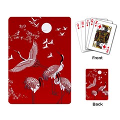 Japanese Crane Bird Art Playing Cards Single Design (rectangle) by Cendanart