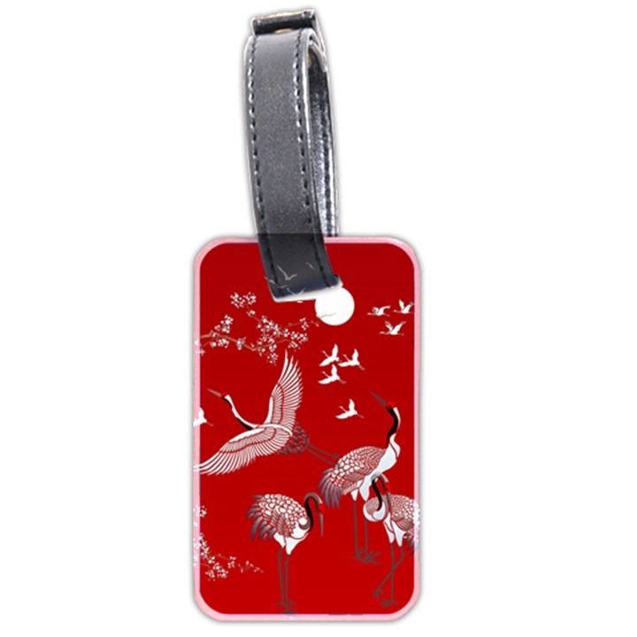 Japanese Crane Bird Art Luggage Tag (two sides)