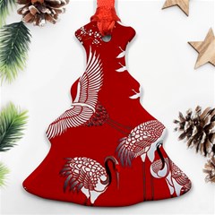 Japanese Crane Bird Art Ornament (christmas Tree)  by Cendanart