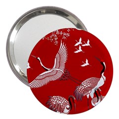 Japanese Crane Bird Art 3  Handbag Mirrors by Cendanart