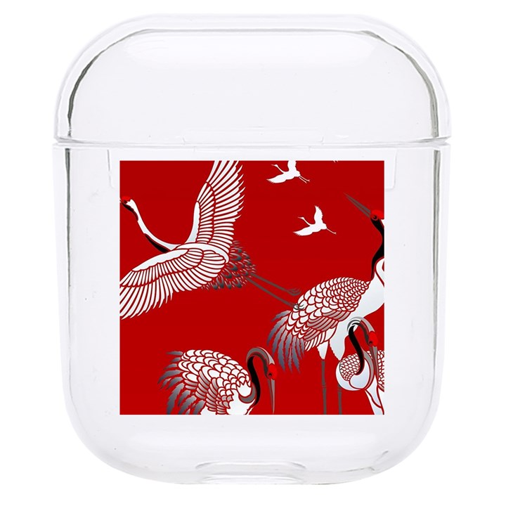 Japanese Crane Bird Art Hard PC AirPods 1/2 Case