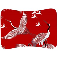 Japanese Crane Bird Art Velour Seat Head Rest Cushion by Cendanart