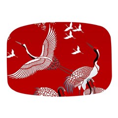 Japanese Crane Bird Art Mini Square Pill Box