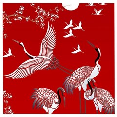 Japanese Crane Bird Art Wooden Puzzle Square