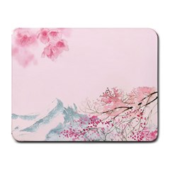 Pink Chinese Style Cherry Blossom Small Mousepad by Cendanart