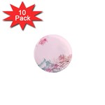 Pink Chinese Style Cherry Blossom 1  Mini Magnet (10 pack)  Front