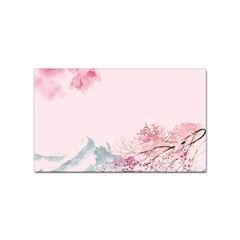 Pink Chinese Style Cherry Blossom Sticker Rectangular (100 Pack) by Cendanart