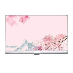 Pink Chinese Style Cherry Blossom Business Card Holder by Cendanart