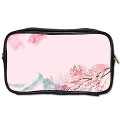 Pink Chinese Style Cherry Blossom Toiletries Bag (one Side) by Cendanart