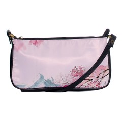 Pink Chinese Style Cherry Blossom Shoulder Clutch Bag by Cendanart