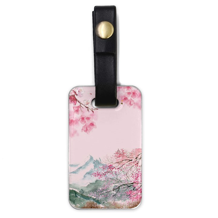 Pink Chinese Style Cherry Blossom Luggage Tag (one side)