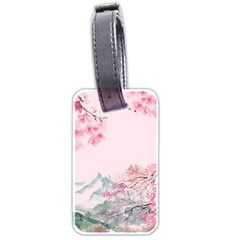 Pink Chinese Style Cherry Blossom Luggage Tag (two Sides) by Cendanart