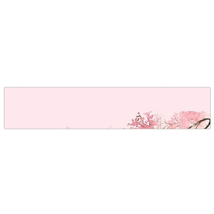 Pink Chinese Style Cherry Blossom Small Premium Plush Fleece Scarf