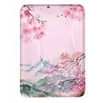 Pink Chinese Style Cherry Blossom Rectangular Glass Fridge Magnet (4 pack) Front