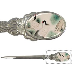 Japanese Crane Painting Of Bird Letter Opener by Cendanart