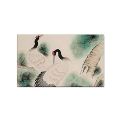 Japanese Crane Painting Of Bird Sticker Rectangular (100 Pack) by Cendanart