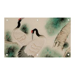 Japanese Crane Painting Of Bird Banner And Sign 5  X 3  by Cendanart