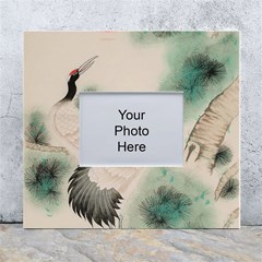 Japanese Crane Painting Of Bird White Wall Photo Frame 5  X 7  by Cendanart