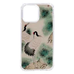 Japanese Crane Painting Of Bird Iphone 14 Pro Max Tpu Uv Print Case by Cendanart