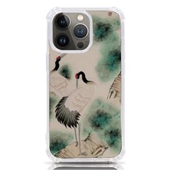 Japanese Crane Painting Of Bird Iphone 13 Pro Tpu Uv Print Case by Cendanart