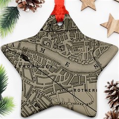 Vintage London Map Ornament (Star)