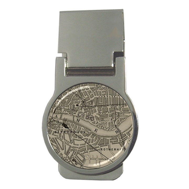 Vintage London Map Money Clips (Round) 