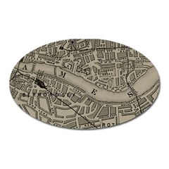 Vintage London Map Oval Magnet