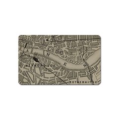 Vintage London Map Magnet (name Card) by Cendanart