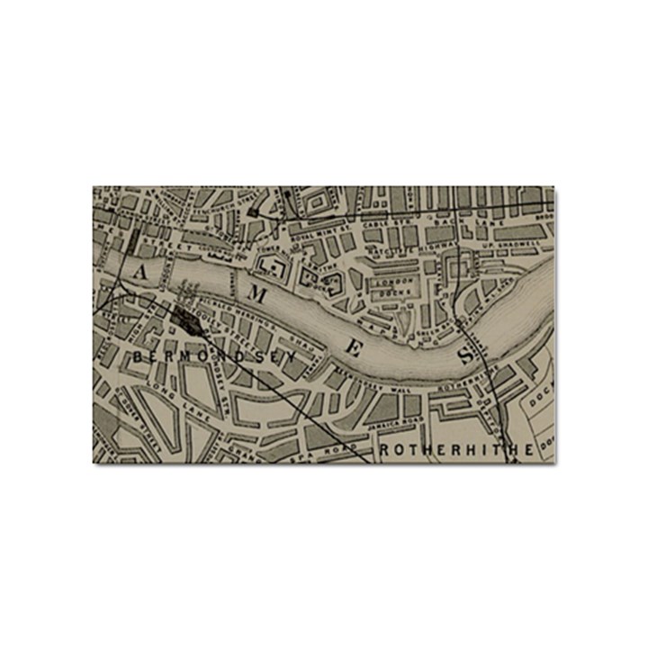 Vintage London Map Sticker Rectangular (10 pack)