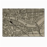 Vintage London Map Postcard 4 x 6  (Pkg of 10) Front