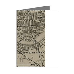 Vintage London Map Mini Greeting Card by Cendanart