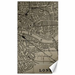 Vintage London Map Canvas 40  X 72  by Cendanart