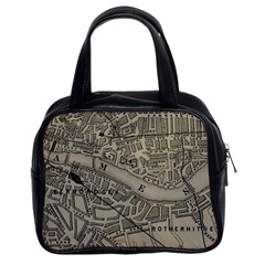 Vintage London Map Classic Handbag (Two Sides)