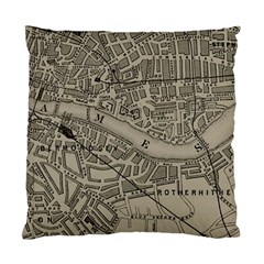 Vintage London Map Standard Cushion Case (two Sides) by Cendanart