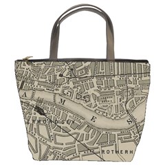 Vintage London Map Bucket Bag