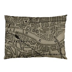 Vintage London Map Pillow Case by Cendanart