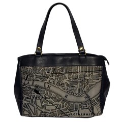 Vintage London Map Oversize Office Handbag by Cendanart