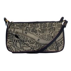 Vintage London Map Shoulder Clutch Bag